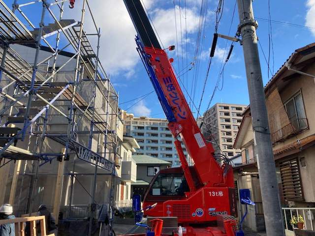 草津市 H様邸 上棟作業行いました-現場スタッフの工事ブログ