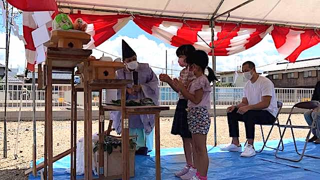 彦根市 N様邸 地鎮祭を執り行いました-現場スタッフの工事ブログ