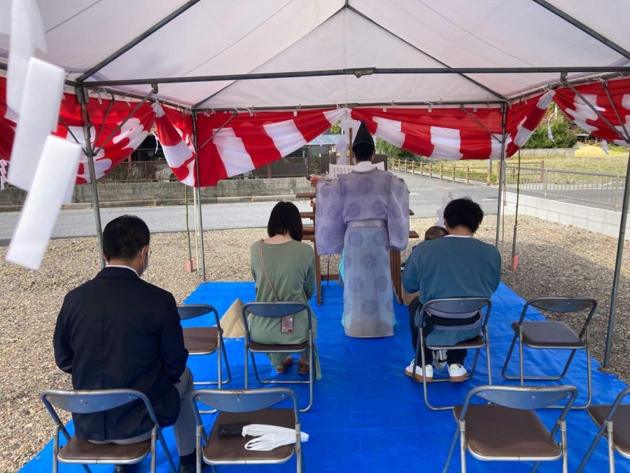 東近江市 K様邸 地鎮祭を執り行いました-現場スタッフの工事ブログ