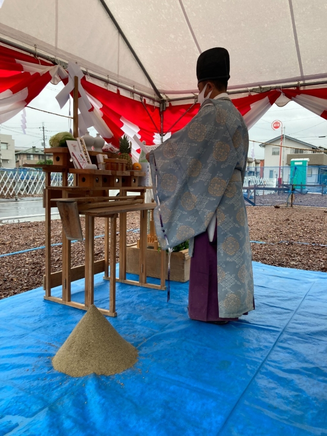 彦根市 T様邸 地鎮祭を執り行いました-現場スタッフの工事ブログ