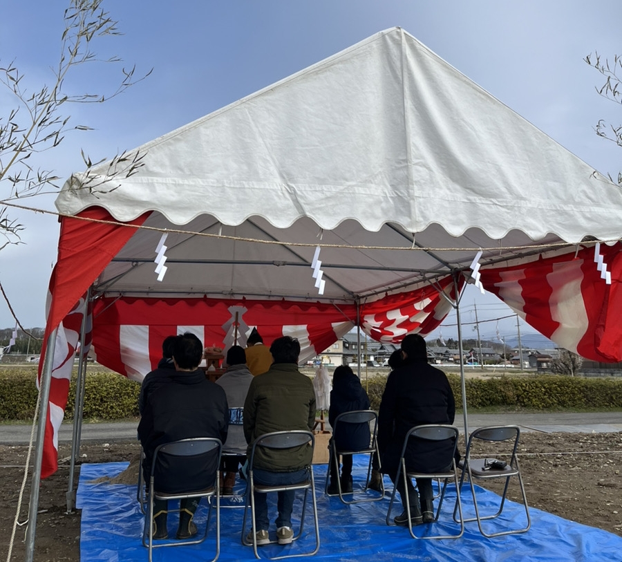 米原市にて地鎮祭を執り行いました。-現場スタッフの工事ブログ